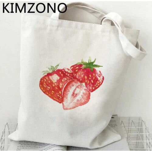 Strawberry shopping bag recycle bag shopper canvas bolsa jute bag eco bag woven jute sac tissu