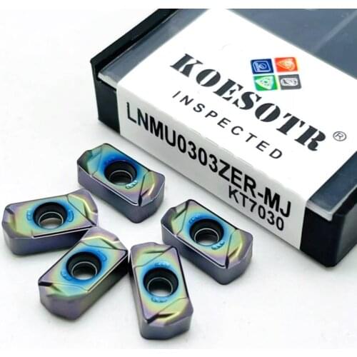 High-hardness LNMU0303ZER colorful double-sided fast-feed milling insert carbide tool LNMU 0303zer hardened steel alloy tool