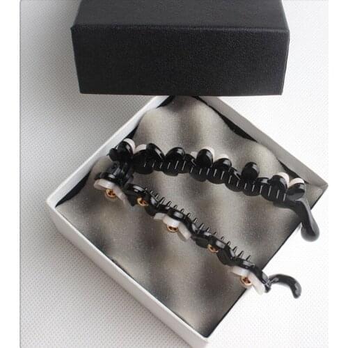 Girl Ponytail Banana clip Beautiful Acrylic Women fashion headwear flowers Hair Claws Elegant Hair Accessories