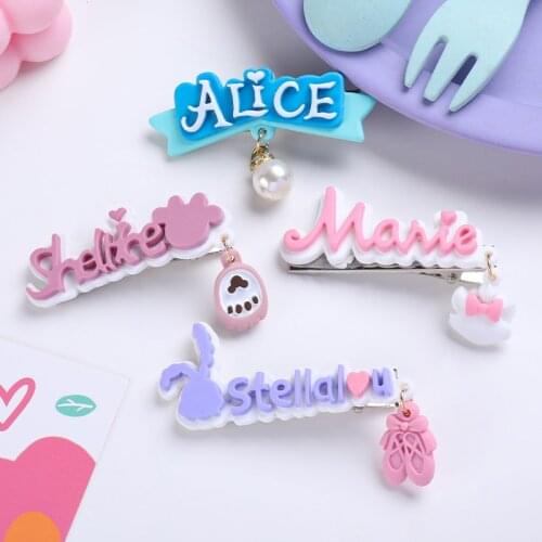 2021 New Girls Cute Cartoon Animal Rabbit Ear Hair Clips Kids Sweet Hairpins Pendant Barrettes Headband Fashion Hair Accessories