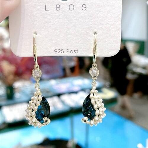 ZDMXJL 2021 New Arrival Womens Earrings Fine Retro Peacock Pearl Eardrop Earrings for Women Bijoux Jewelry Gifts Drop-shipping