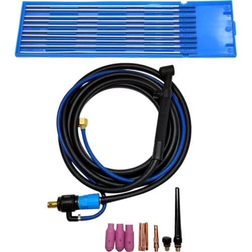 1 Set Wy20 Tungsten Electrode Professional Tig Rod 1.6 mm & 1 Set WP-17V Tig Welding Head Torch Tool Flexible Head CNIM Hot