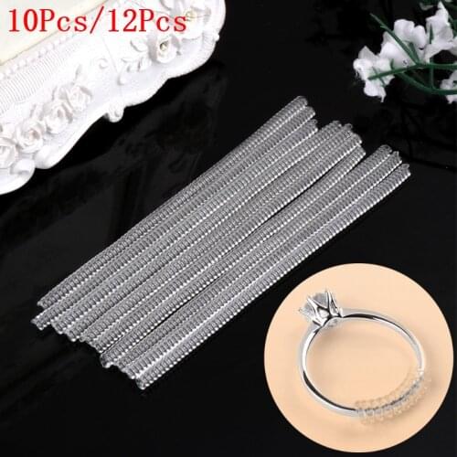 10/12 Pcs Ring Size Adjuster Insert Guard Tightener Reducer Resizing Fitter Tools