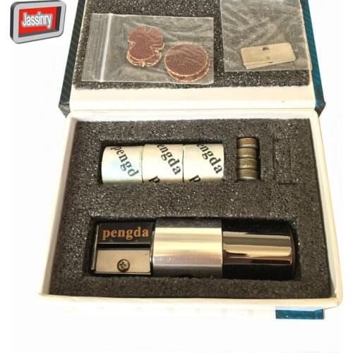 4in1 Multifunctional Billiard Pool repairer Tool sets in tip sharpener+chalk case+tip prik+tip sander chalks tips blade as gift