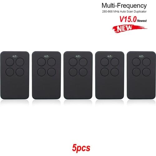 5pcs Garage Remote Control Gate Multifrequency 287- 868MHz 4 in 1 Fixed Rolling Code 433MHz 433.92 Controller Duplicator Command