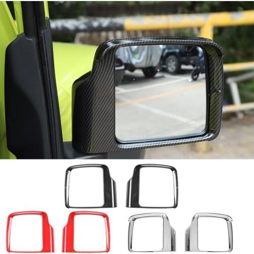 ABS Side Rearview Mirror Rain Eyebrow Cover Kit for Suzuki Jimny 2019-2020 Car Exterior Accessories