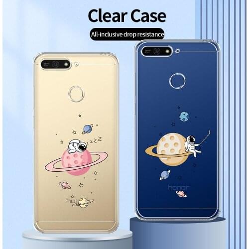 For Honor 7A Pro Case Transparent Case For Huawei Honor 7A Pro 5.7 inch Cartoon Cute Cover For Honor 7A Pro Clear TPU Phone Capa