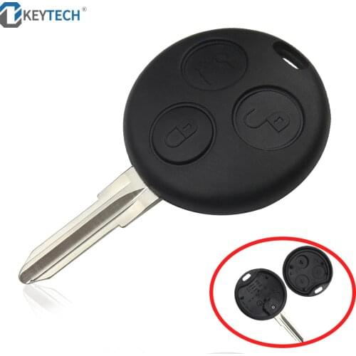 OkeyTech 3 Buttons Replacement Car Key Shell Case For Mercedes Benz SMART Fortwo 450 Forfour Roadster Remote Auto