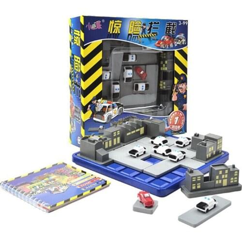Children Maze Game Puzzle Toy Educational Brain Teaser Police Catch Thief 60 Levels Breakthrough Game Maze Toy For Kids Gift
