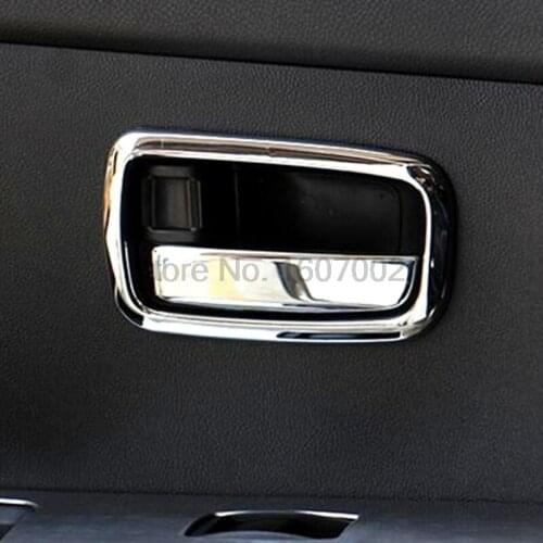 For Mitsubishi ASX 2013 2015 4pcs Chrome Car Interior Door Handles Bowl Cup Bezel Cover Trim Protective Accessories