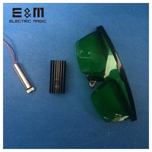 E&M 250mW 650nm Red Laser Diode Module Module DIY Kit Head Focus Engraving Cutting Adjustable Focal Length Protective Glass