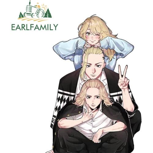 EARLFAMILY 13cm x 9cm Auto Anime Tokyo Revengers Car Sticker Mikey Graphics Decal Windows Trunk VAN JDM Car Accessories