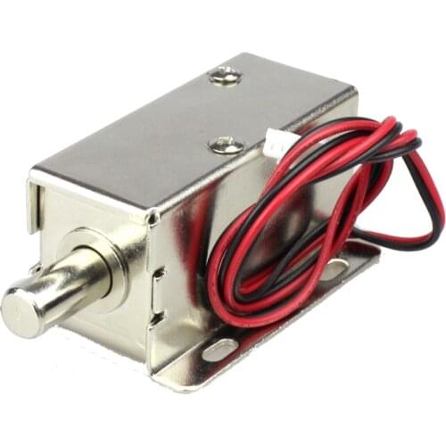 DC 12V Open frame electromagnet Safe door lock Force 10N travel distance 10mm Linear Solenoid