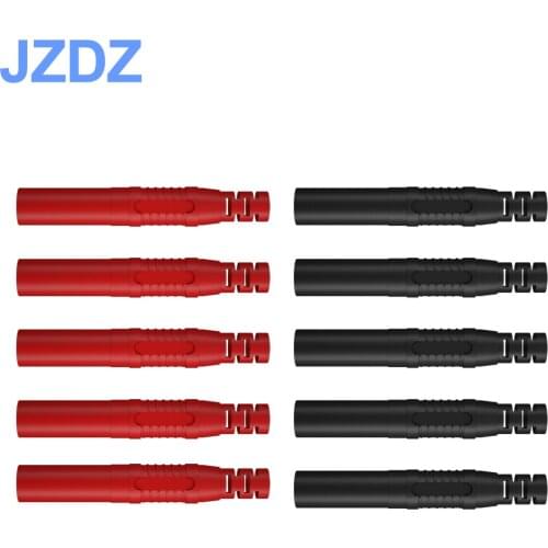 JZDZ 10pcs Safety 4mm Shrouded Banana Plug Solder In line DIY assembly Test leads connectors J.10041