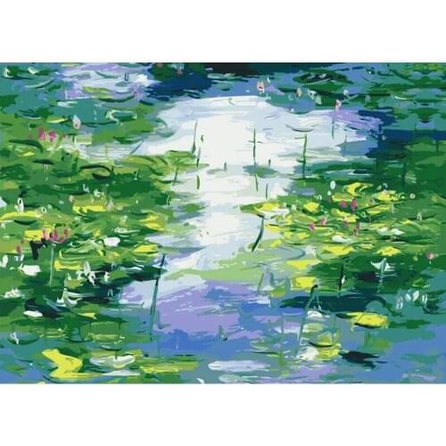 Painting By Numbers Flower Seaside Draw By Number On Canvas Landscape Acrylic Oil Painting 50x40cm Home Decor