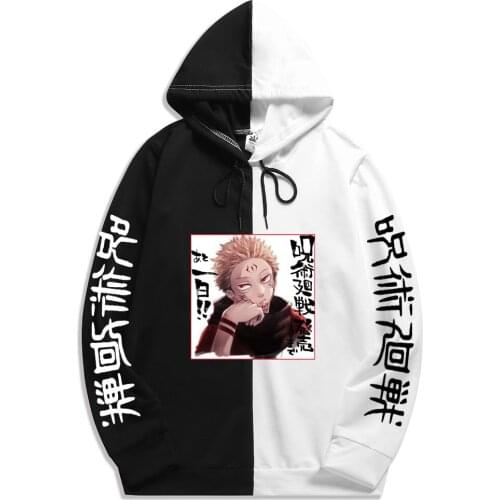 Summer Mens Sportswear Anime Jujutsu Kaisen Sweatshirts Thin Clothing Hoodie Male Cloth hoodies Harajuku Patchwork hooded