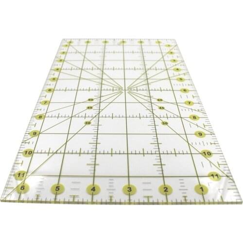 Multi-Function Sewing Measuring Ruler Acrylic Patchwork Aligned Transparent Drawing Tailor Office School Accessories