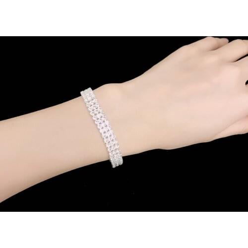 Fashion rhinestone bracelet exquisite lovely crystal bracelet female glittering girl gift wedding bridal jewelry