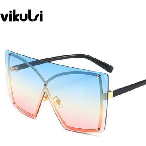 2019 Unisex Oversized One Piece Sunglasses Fashion Ladies Gradient Mask Sun Glasses Women Goggle Trendy Sun Glasses Men UV400