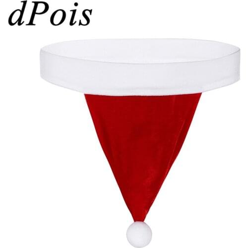 Mens Lingerie Christmas Santa Hat Bikini G-string Thong Underwear Sexy Briefs Mini Micro Swimsuit Low Rise Open Butt Clubwear