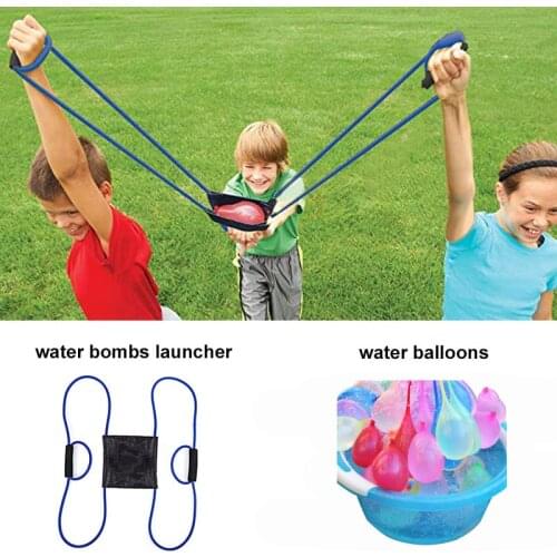 3 Person Water Balloon Launcher Catapult Cannon Water Balloons Launcher Summer Outdoor Toy Water Bomb Slingshot Trebuchet