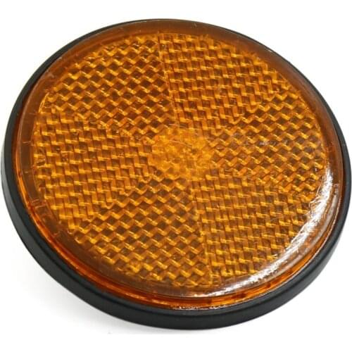 Uxcell 6mm Dia Orange Plastic Round Screw Mount Reflective Motorcycle Warning Reflector