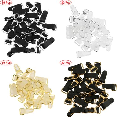 30Pcs Plastic Garter Belt Clips Corset Leg Suspender Ends Retainer Anti Slip Stocking Corset Holder Clamps DIY Lingerie Fastener