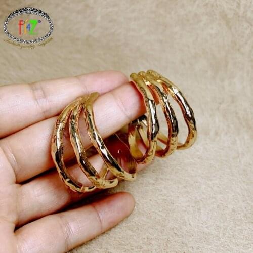 F.J4Z New Trend Earrings for Women Hyperbole Big Chunky Hoop Earrings Fashion Punk Alloy Earring for Party Dropship