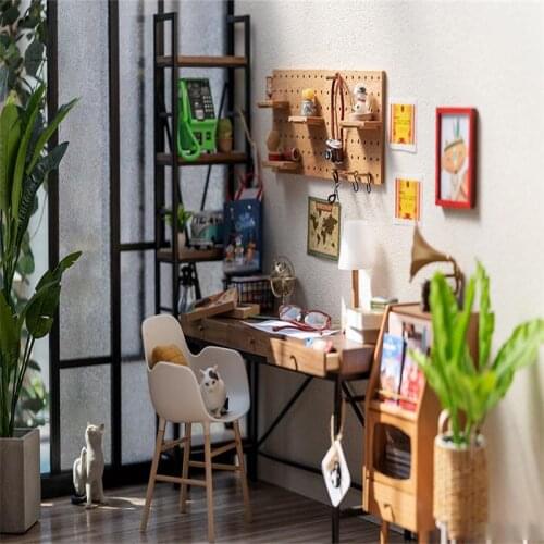 1 Set 1/12 Scale Miniature Dollhouse Wooden Pegboard Shelf Mini Commodity Shelf for Blyth BJD OB11 Doll House Toy