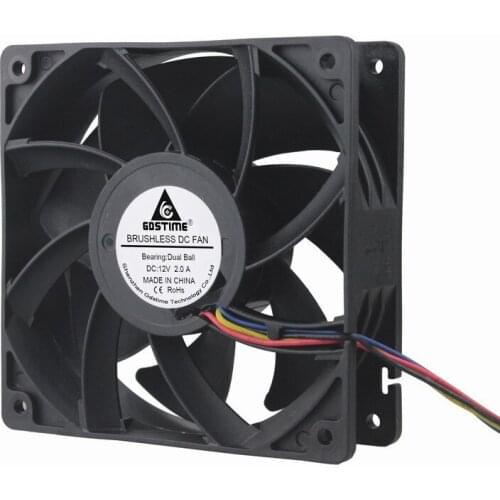 20 Pcs Gdstime DC 12V Ball Bearing 120*120mm 4Pin Connector FG PWM Computer Cooling Fan 120mm x 38mm High Airflow 213CFM 12038B