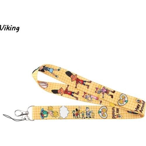 20pcs/lot G1329 Cartoon Print Lanyard For keys Camera USB MP3 Phone Funny ID Badge Holder Neck Straps With Keychain Lanyards