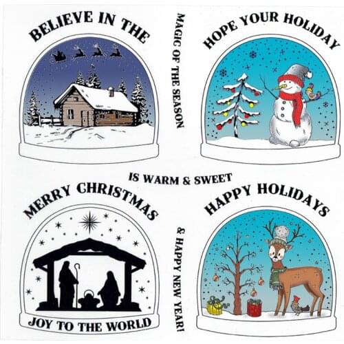 2020 Christmas House Seal Stamp with Cutting Dies Stencil Set DIY Scrapbooking Emboss