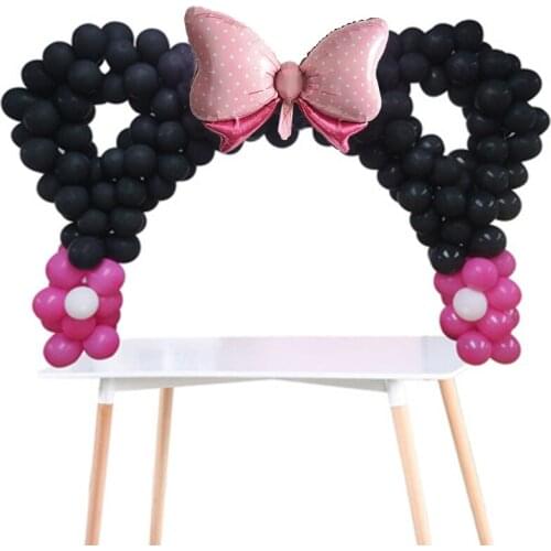 226pc/Set Disney Minnie Mouse Theme Girl Birthday Party Decorations Baby Shower Party Decorations Kids Toys Ballon Supplies Set