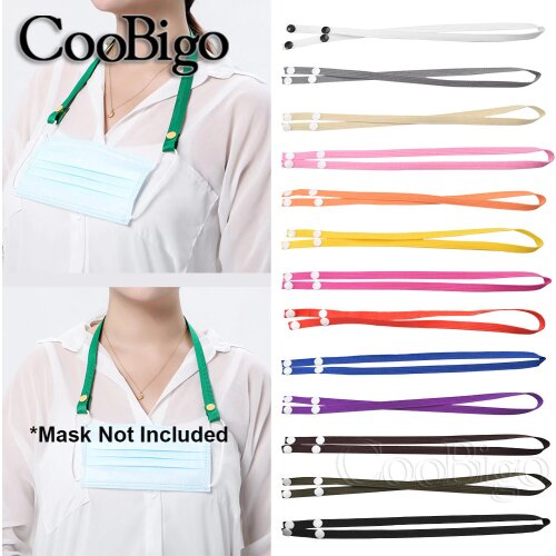 5Pcs Plastic Masks Strap Facemask Hanging Rope Extension Chain Glasses Lanyard Phone Holder Clip Extender Rest Ear Solid Colored