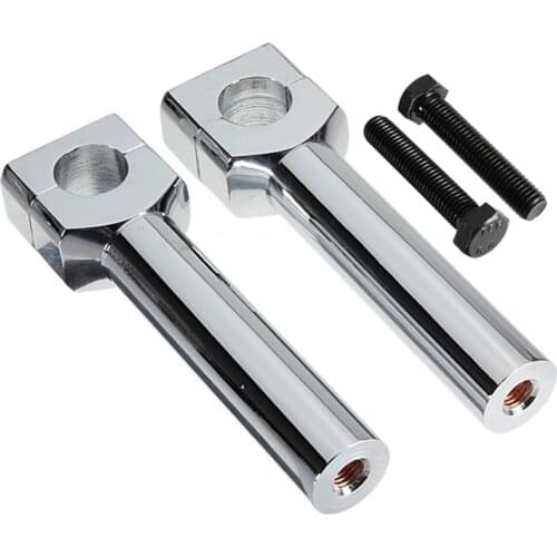 6 Inch 15cm Universal Aluminum Chrome Billet Motorcycle Handlebar Riser Set for Harley