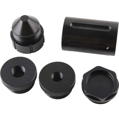 8.2'' L 1.63'' OD Aluminum Modular Solvent Trap Fuel Filter 1.375x24 thread cups 1/2x28 5/8x24 end cap