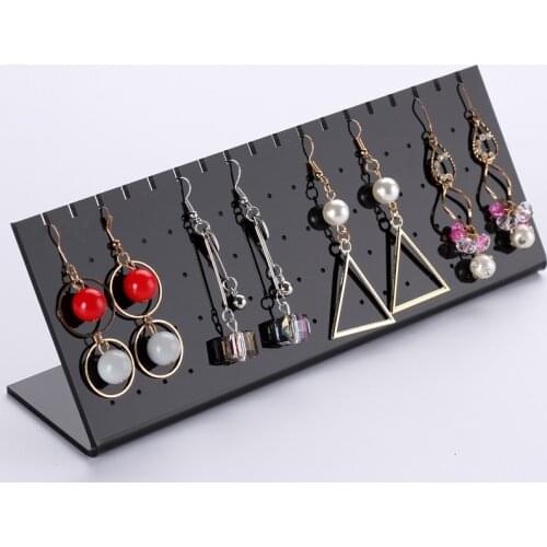 Acrylic Necklace Display Stand Earring Showing L Organizer Jewelry Display Rack Pendant Holder Earring Easel