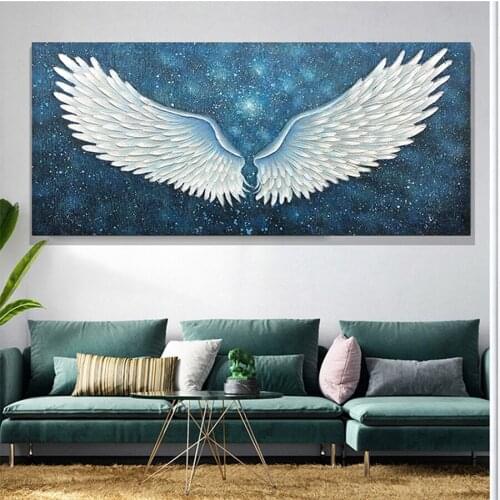 White wings diamond painting 5d diy full square round mosaic diamond embroidery rhinestone art Halloween angel decoration