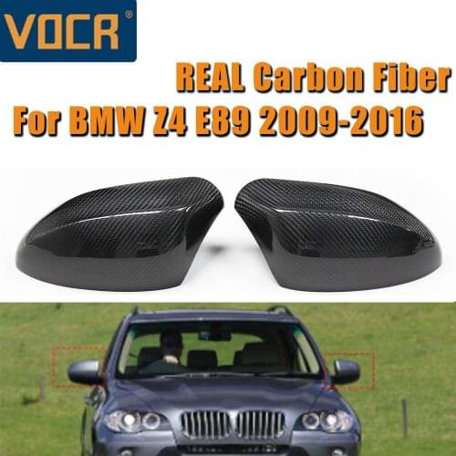 1 Pair Real Carbon Fiber Car Side Mirror Cover for BMW Z4 E89 2009 - 2016 Real CF Rearview Housing Casing Replacement Style