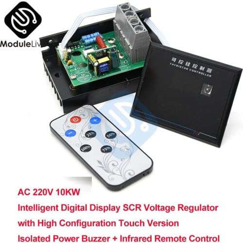 AC 220V 10000W 10KW SCR Digital Control Electronic Voltage Regulator Speed Control Dimmer Thermostat Digital Meter Power Supply