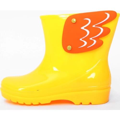 Koovan Kids Children Rain Boots Wings Lovely 2018 New Boys And Girls Fashion Shoes Wing Flys Boots Rainning Shoes Babys