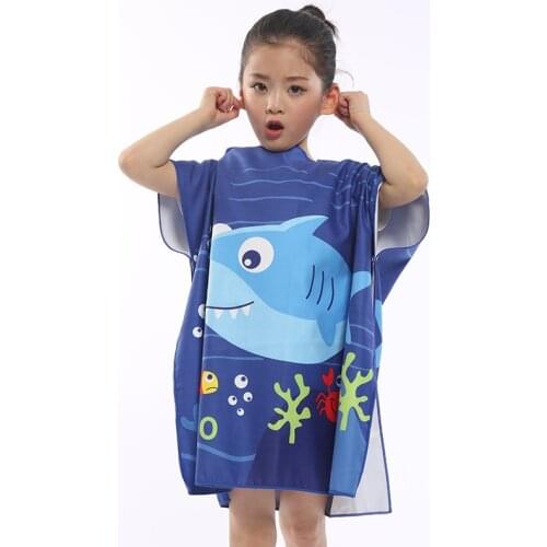 60*120 cm Baby Hooded Bath Towel Children Kids Bathrobe Towels Quick Dry Absorbent Microfiber Travel Sports Beach Towel