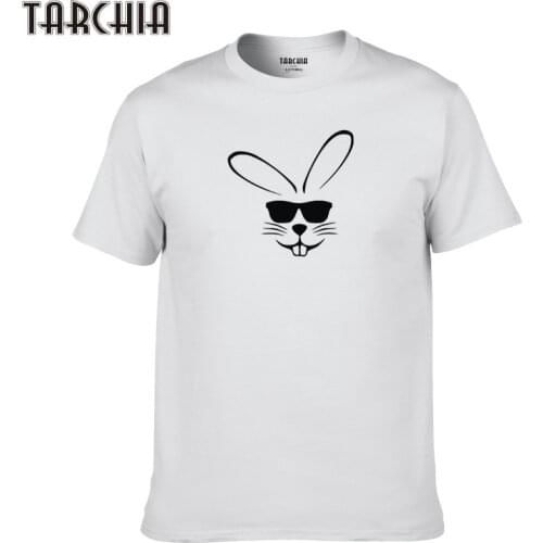 TARCHIA Fahion Brand Free Shipping T Shirt High-Quality Short Sleeved Big Size Mens Womens Casual T-shirt Funny Rabbit Logo