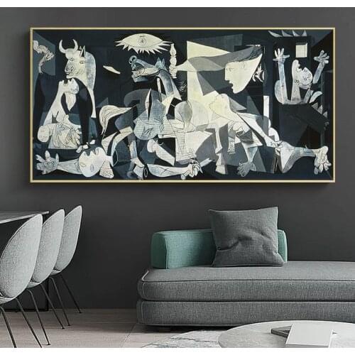 Guernica By Picasso Canvas Paintings Reproductions Famous Paintings Wall Art Posters and Prints Pictures for Living Room Decor
