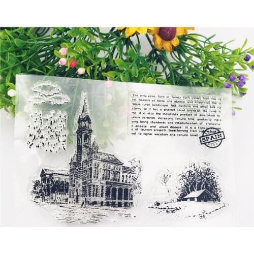 Hot selling Castle manor alphabet transparent clear stamp / silicone seal roller stamp DIY scrapbook album / card production