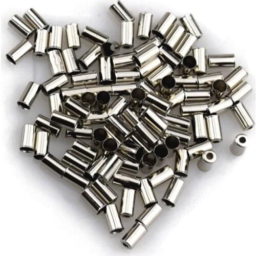 100PCS Bike Brake Derailleur Shifter Cable End Caps Silver Metal Bicycle Part Bike Cable Caps Bicycle Accessories