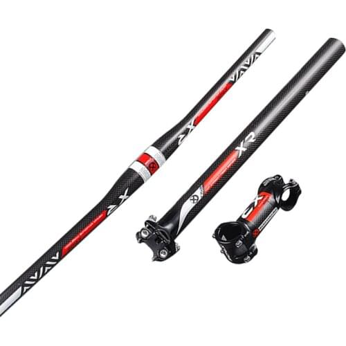 Carbon handlebar Mountain Bike MTB Handlebar Sets Flat or Riser Handlebar + Stem+carbon Seatpost road bike bicycle XRIDE XR