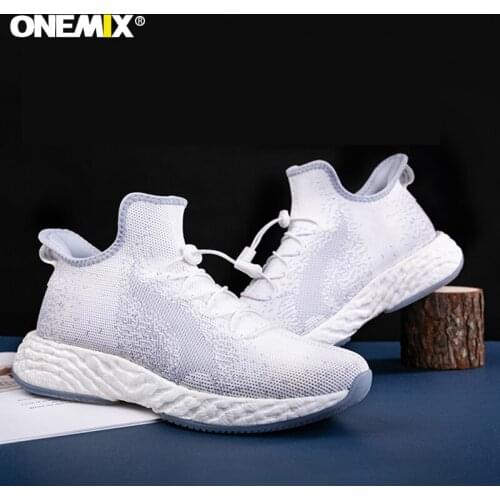 ONEMIX Men Running Shoes Sneakers Summer 2021 New Arrival Soft Breathable Sport Shoes Walking Slip On Flat Women Travel Footwear