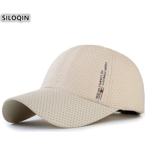 SILOQIN Mans Baseball Cap Summer Autumn Trend Sunhat Snapback Adjustable Size Simple Breathable Casquette Outdoor Motion Visors