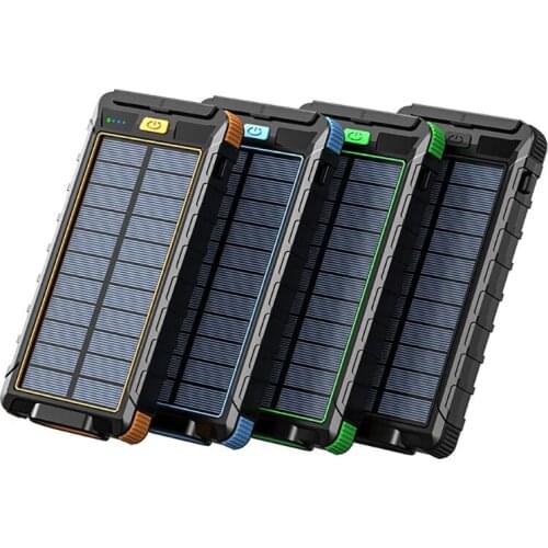 2021 New 20000mAh Power Bank Portable Double USB Charger Power Bank for Mobile Phone External Charger with Magnetic LED Light